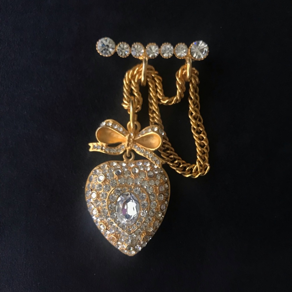 Jay Strongwater vintage rhinestone brooch